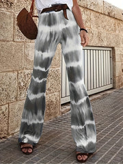  Boho Tie Dye Elastic High Rise Loose Fit Trousers