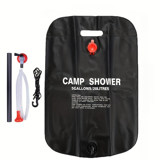 20L Portable Solar Shower Bag for Outdoor Camping & Travel