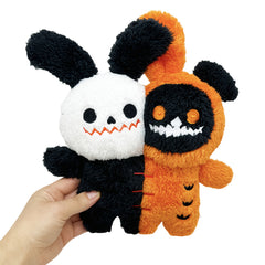 Halloween Plush Double Head Rabbit Skull Doll Bat Horror Plush Toys Figure