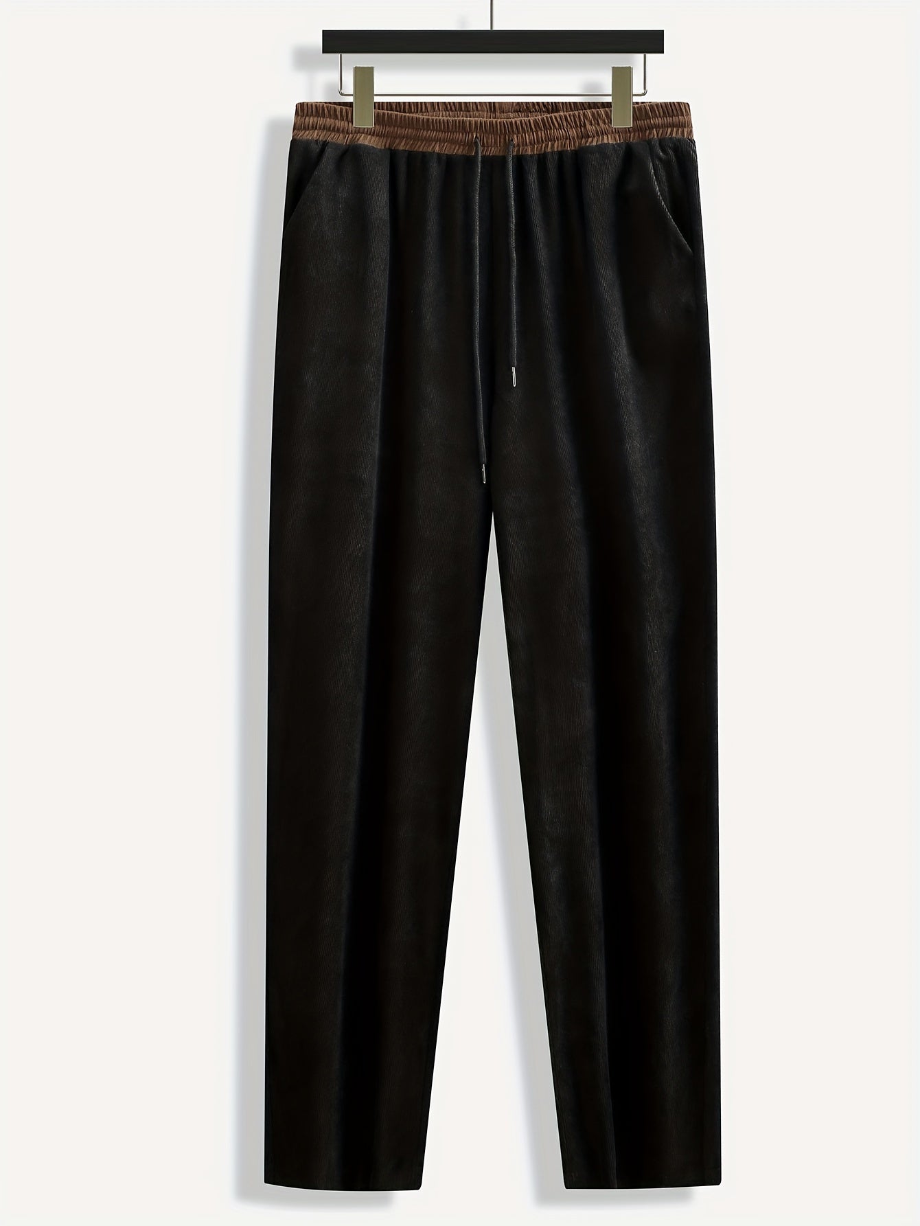  Drawstring Wide Leg Corduroy Trousers