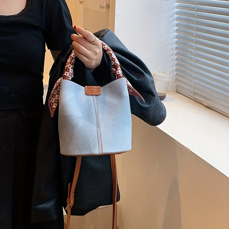 Vintage Mini Bucket Bag Crossbody Handbag Retro Shoulder Purse
