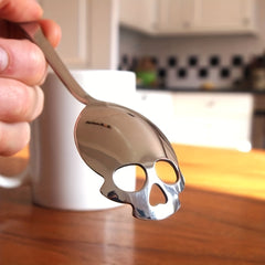6PCS Skull Teaspoons Sus304 Sugar Spoon Cutlery Set Gothic Hallowee