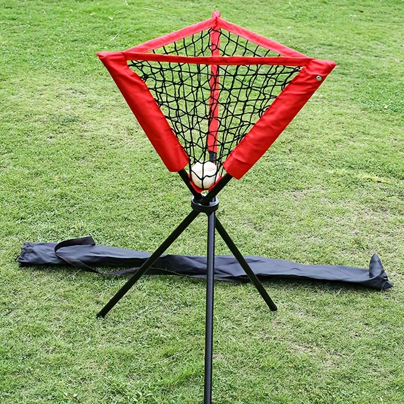 Softball Baseball Net Pocket Triangle Ball Holder Portable Ball Collector