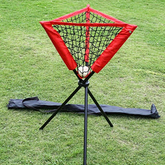 Softball Baseball Net Pocket Triangle Ball Holder Portable Ball Collector