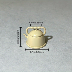 Delicate Milk Teapot for Dollhouse - Charming Miniature Decor