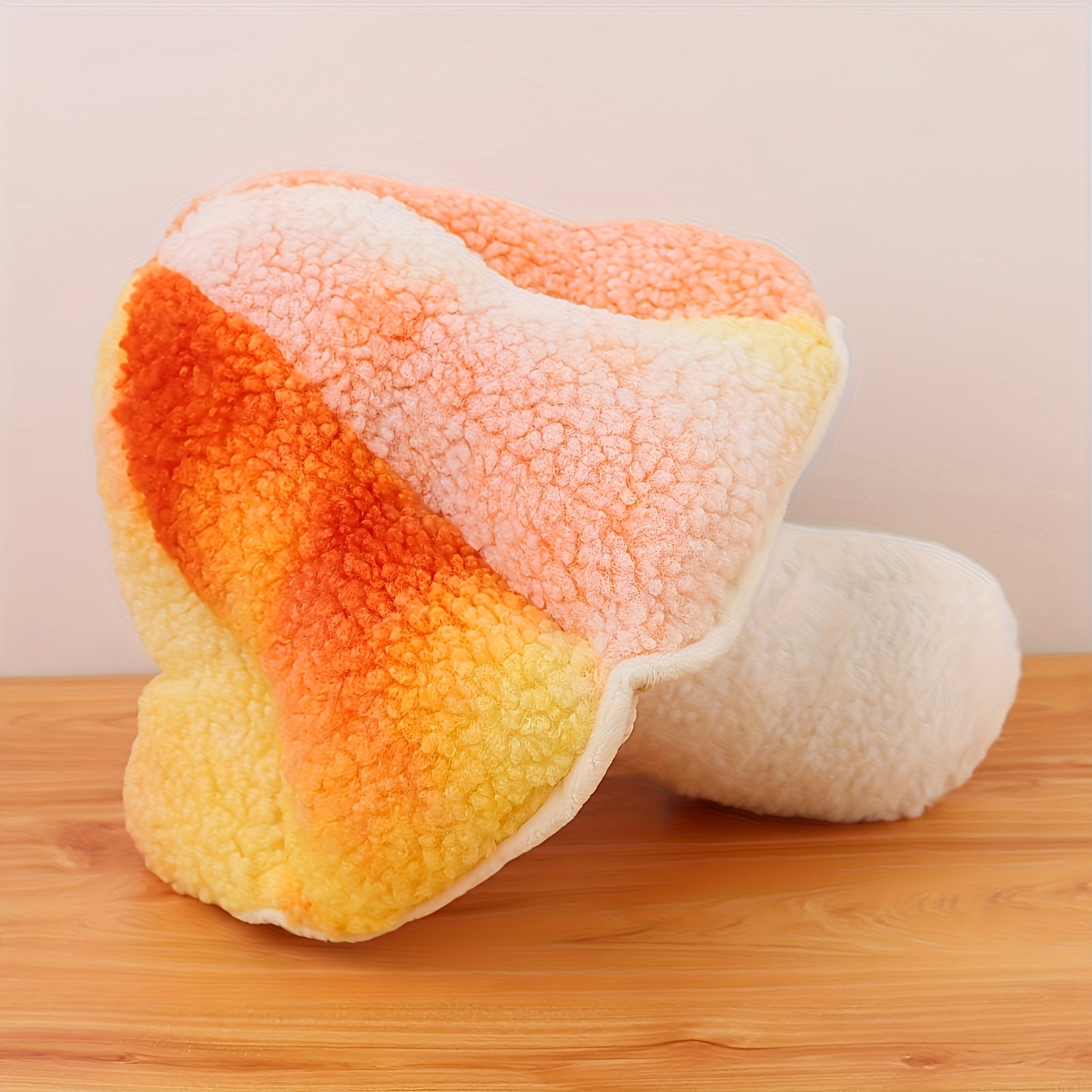 Whimsical Mushroom Pillow 6in Stuffed Plush Sofa Cushion Gradient Home Decor