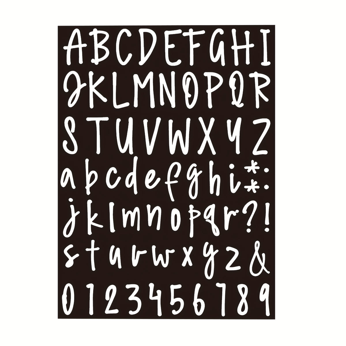 5 Sheets Letter Number Sticker Waterproof Adhesive Label Sticker
