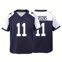 Boys Breathable Rugby Jersey Short Sleeves Football Shirt