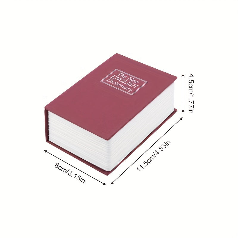 Mini Book Shape Piggy Bank With Lock Safe Coin Banknote