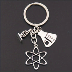 Chemistry Series Keychain Metal Key Ring Purse Handbag Car Charm Phone Pendant