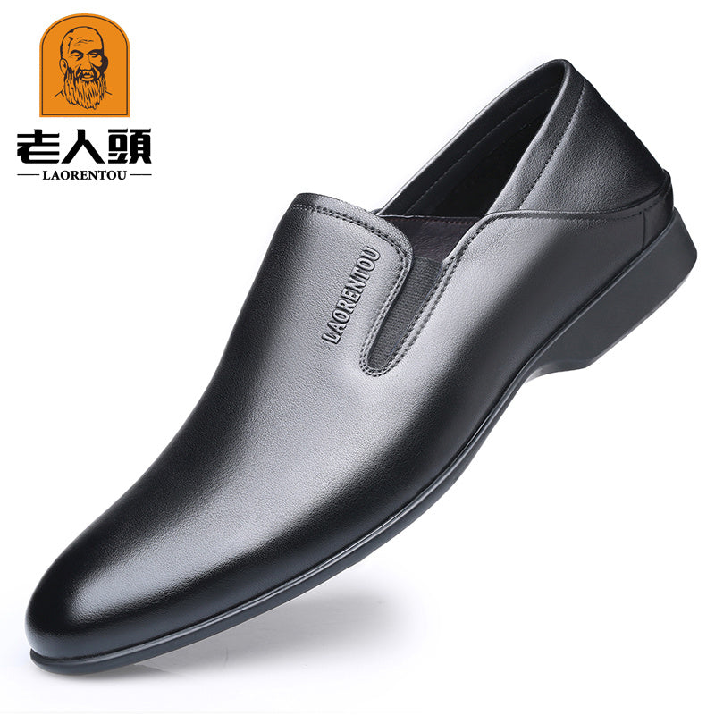 LAORENTOU Men's Leather Pointed Toe Oxford Shoes
