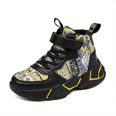 Boy's High Top Basketball Shoes Non Slip Sneakers