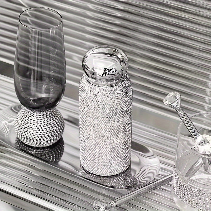 260ml Rhinestone Insulated Cup Portable Water Bottle Gift