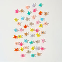 50pcs Mini Butterfly Candy Hair Claw Clips Flower Tiny Claw Clip Girls Accessori