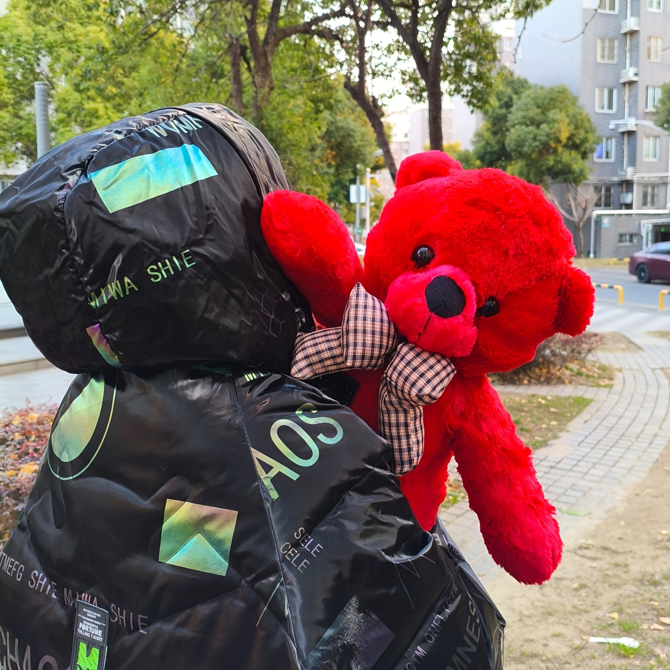 Large Red Plush Teddy Bear Stuffed Animal