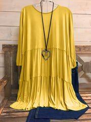  Women's Ruffle Trim Smock Dress
