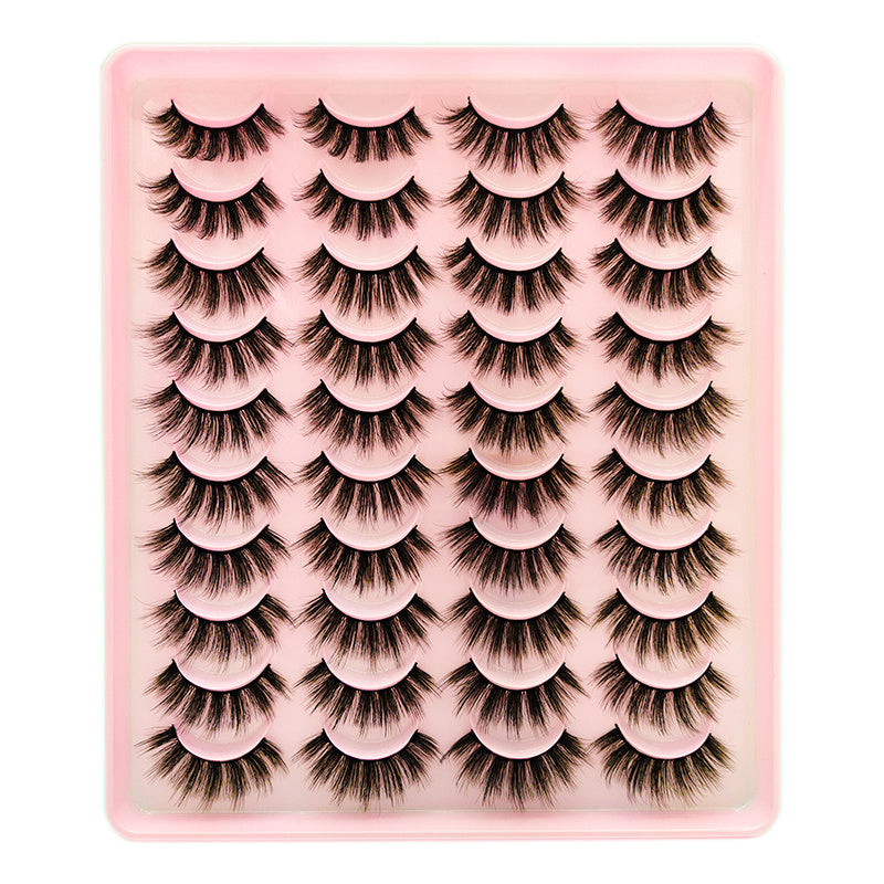 20 Pairs 3D Makeup False Eyelashes Long Dense Soft Set for Cosplay Costume Party