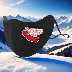 Sausage Print 3D Face Mask Warm Winter Mask with Ear Protection