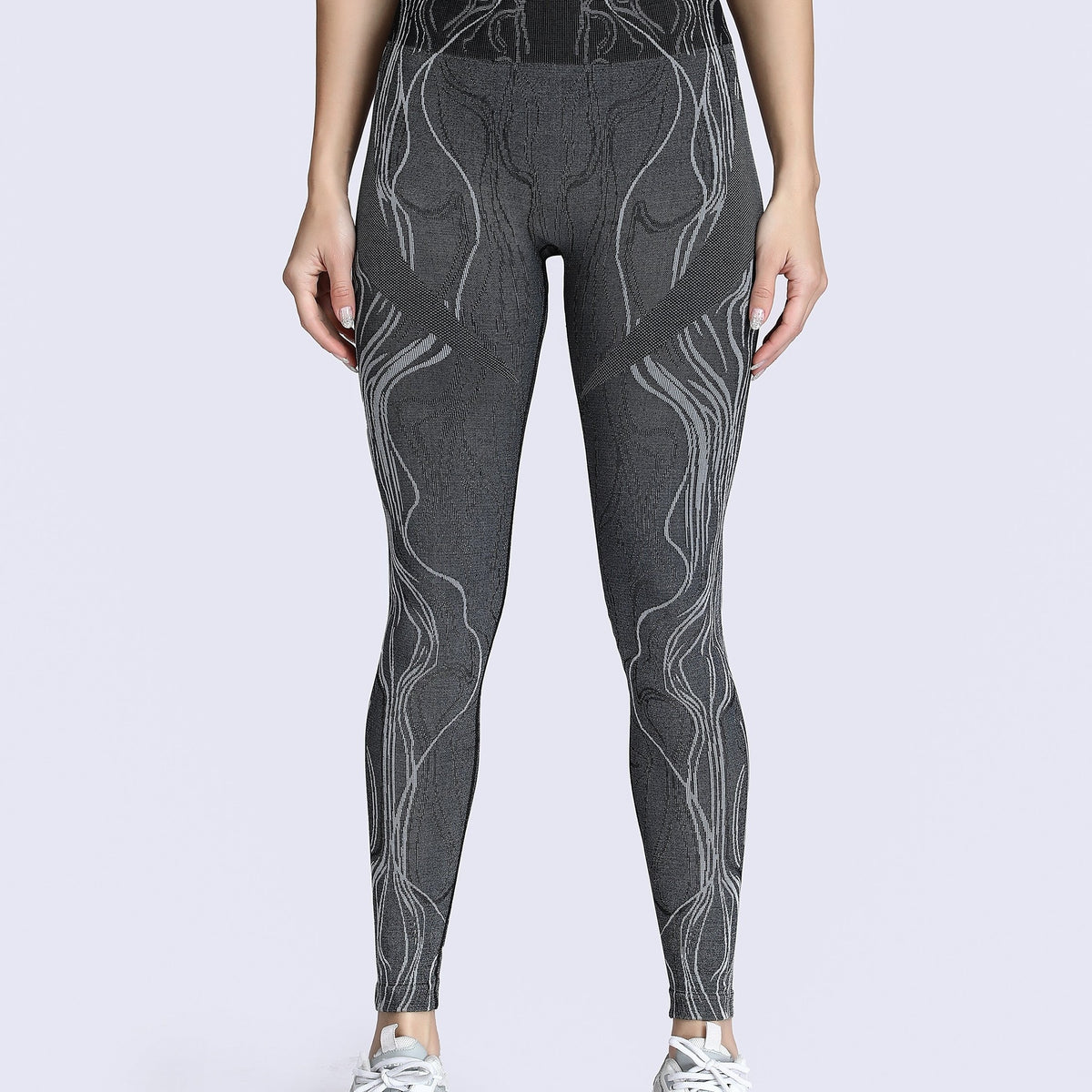 Seamless Stripe Butt Lifting Yoga Leggings