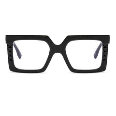 Large Frame Light Blocking Glasses Metal Eyeglasses Frame Square Spectacles