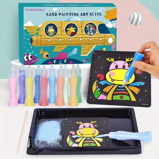 Kids Sand Painting Set DIY Colored Sand Toys Kindergarten Puzzle