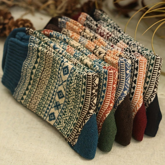 5 Pairs Men's Winter Cotton Boot Socks