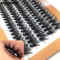 SKONHED 5Rows Individual Lashes Natural Soft Thick Cluster False Eyelashes