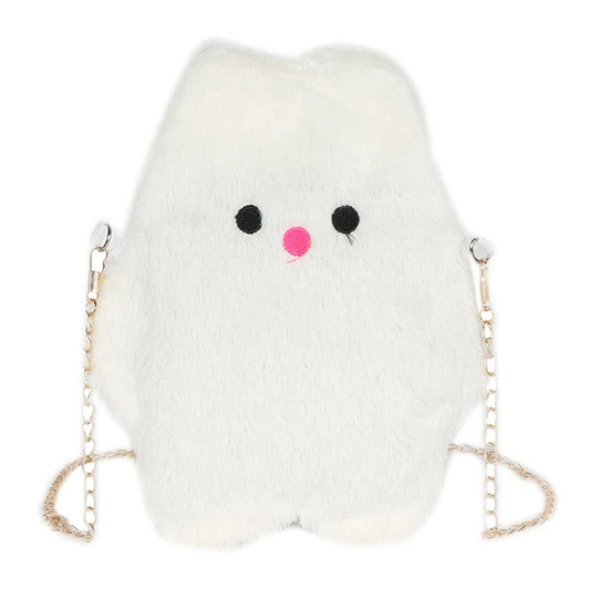 Fluffy Cartoon Plush Girl's Crossbody Bag Faux Fur Satchel Handbag