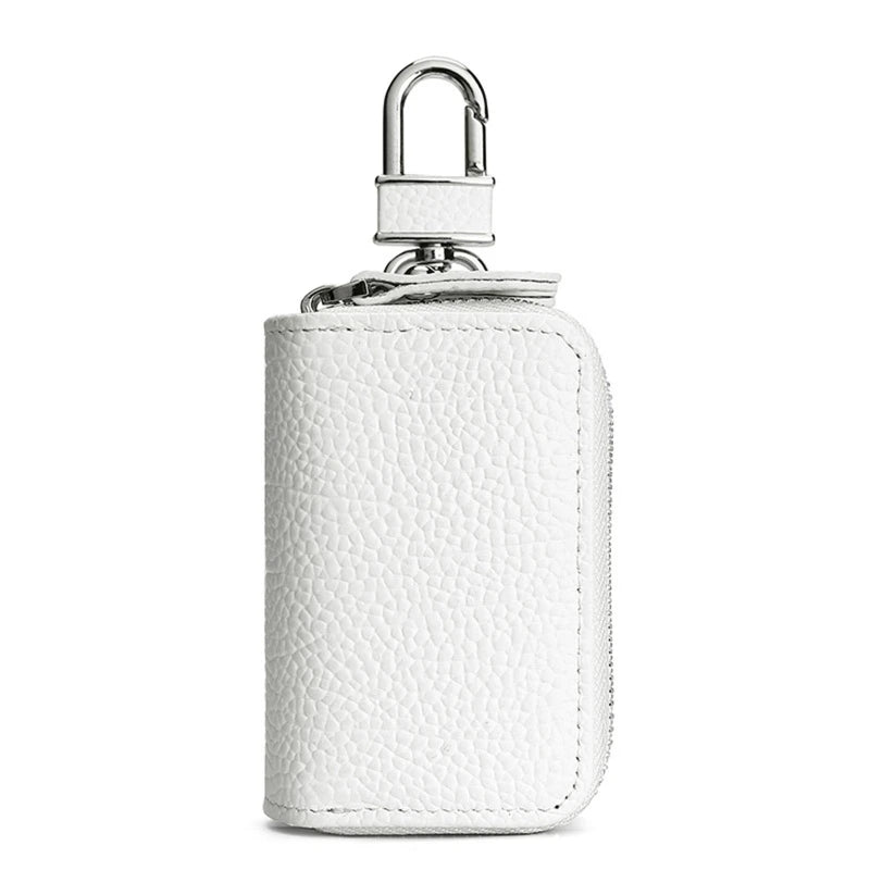 Leather Home Car Keys Bag Double Pocket Multicolor
