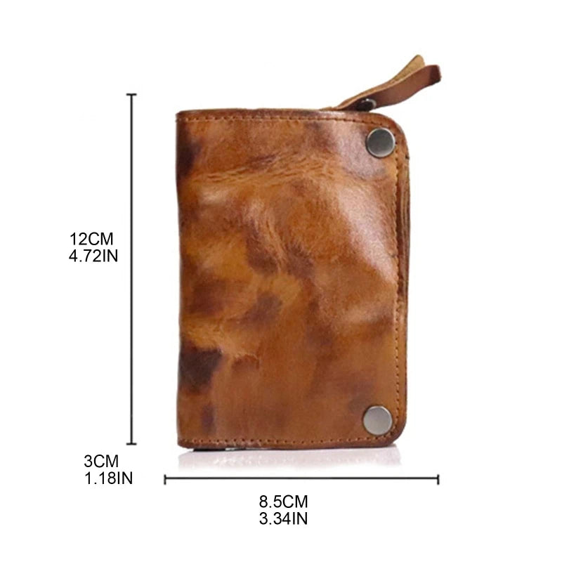 28GD PU Leather Key Case Holder Pocket Key Ring Bag Chain Purse Waist Bag