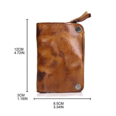 28GD PU Leather Key Case Holder Pocket Key Ring Bag Chain Purse Waist Bag