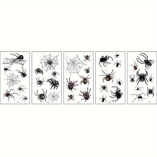 3D Spider Web Stickers - Halloween Spider Tattoo
