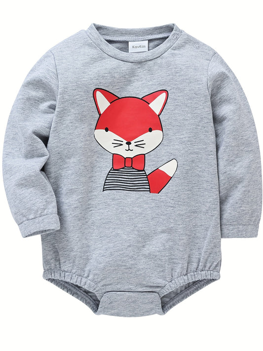 Cotton Animal Print Baby Romper Long Sleeve