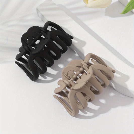 2pcs Octopus Hair Claw Jelly Hair Claw Frosted Nonslip Hair Clip for Women Girls