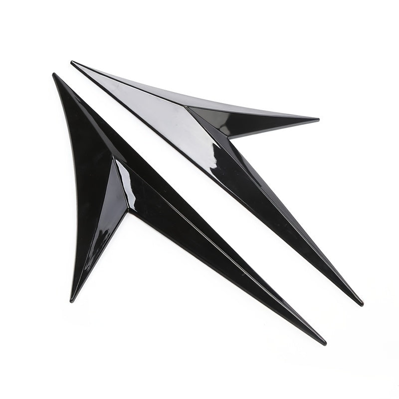 2pcs Carbon Fiber Pattern Shark Fin Spoiler Wings for Car Styling