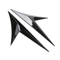 2pcs Carbon Fiber Pattern Shark Fin Spoiler Wings for Car Styling