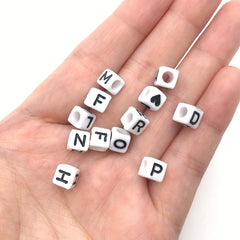 100pcs Alphabet Acrylic Beads for Jewelry Making & Crafting