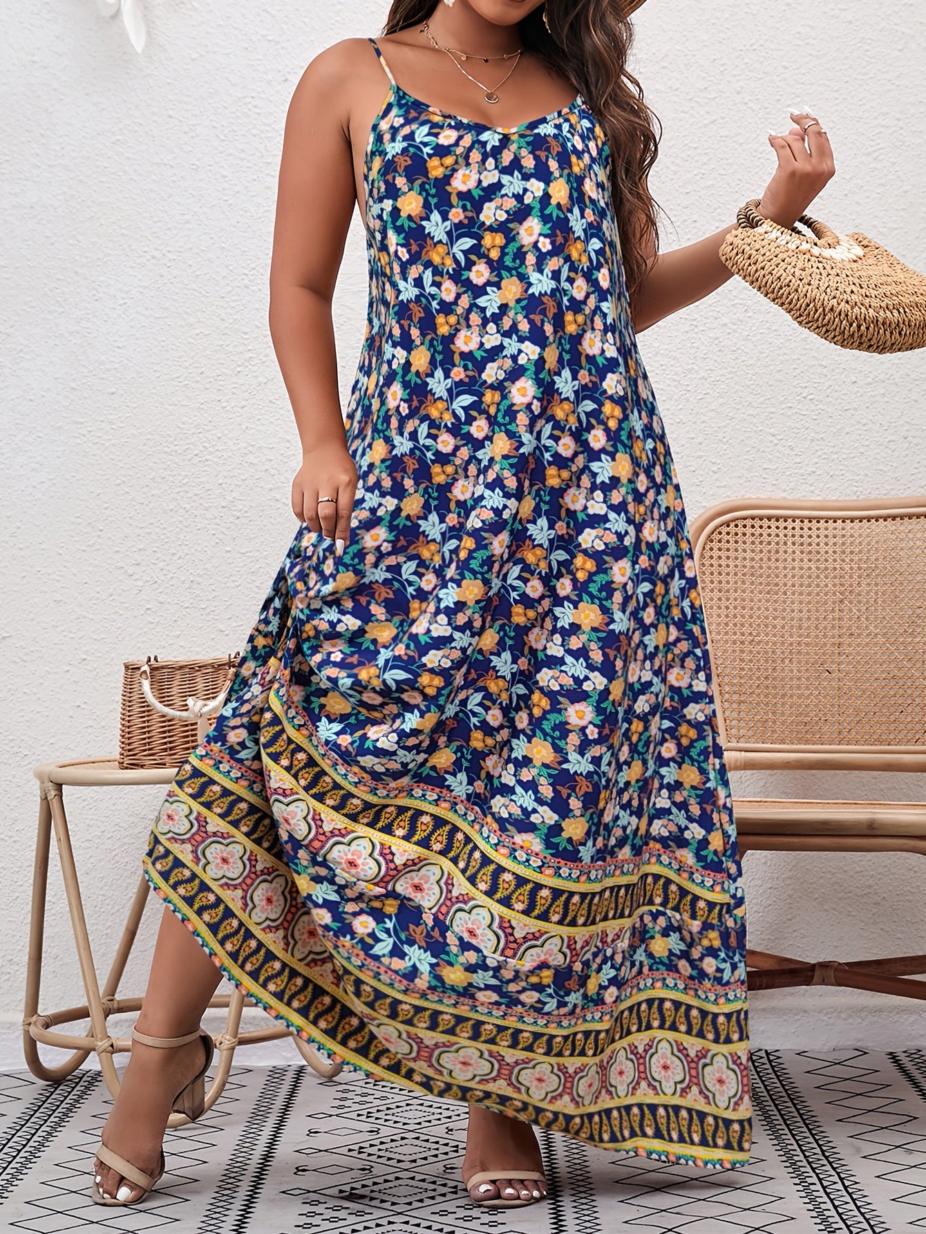  Floral Cami Maxi Dress