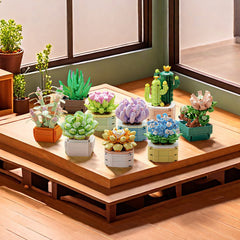 Creative Flower Pot Building Block Puzzle Toy Set