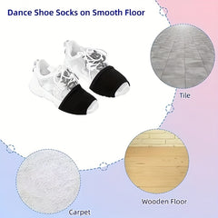 2 Pairs Dance Socks Over Shoes Elastic Dance Shoe Covers