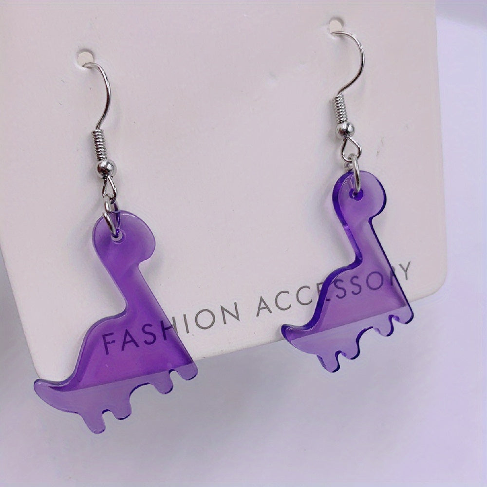 Fun Dino Acrylic Earrings for a Playful Look