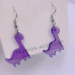 Fun Dino Acrylic Earrings for a Playful Look