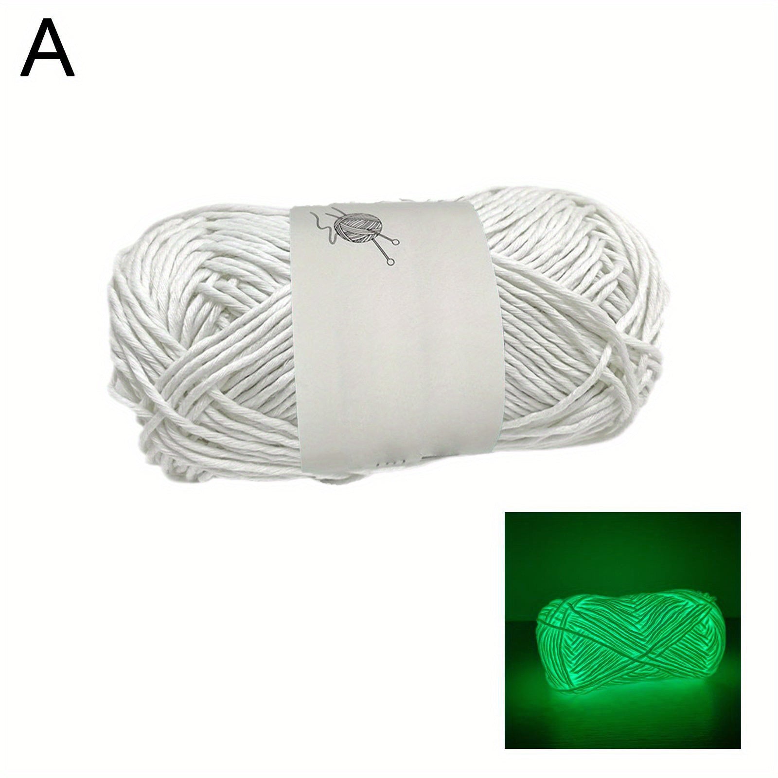 Luminous Wool Glow-In-The-Dark Soft for DIY Knitting & Crocheting