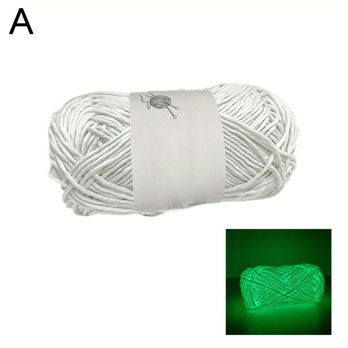 Luminous Wool Glow-In-The-Dark Soft for DIY Knitting & Crocheting