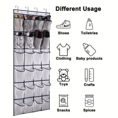 24 Pockets Over The Door Hanging Shoe Organizer 56 01cm X 22 0cm
