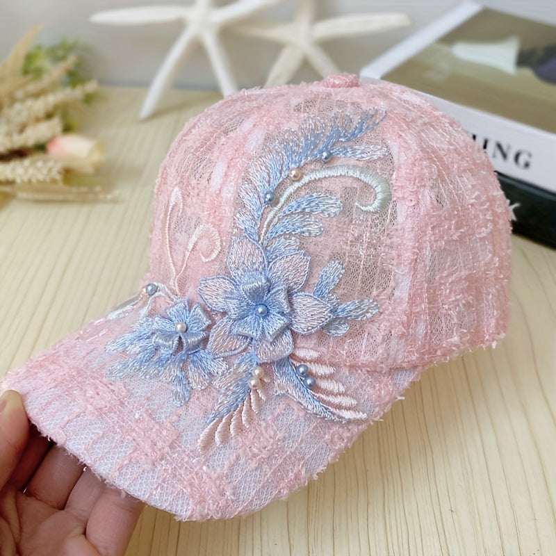 Lace Floral Baseball Cap Sun Hat