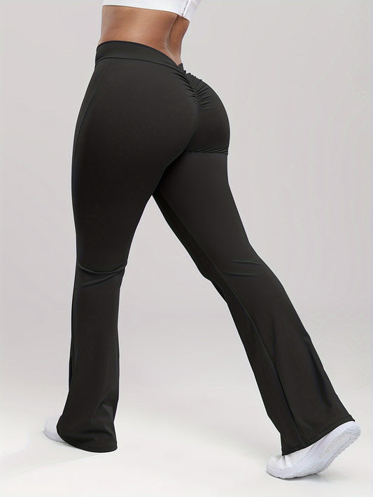 High Waist Yoga Flared Pants Bell Bottom Leggings Women's Activewear