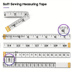 2pcd Tape Measure Soft Ruler 60 Inch Double Sided Fabric Sewing Weight Loss
