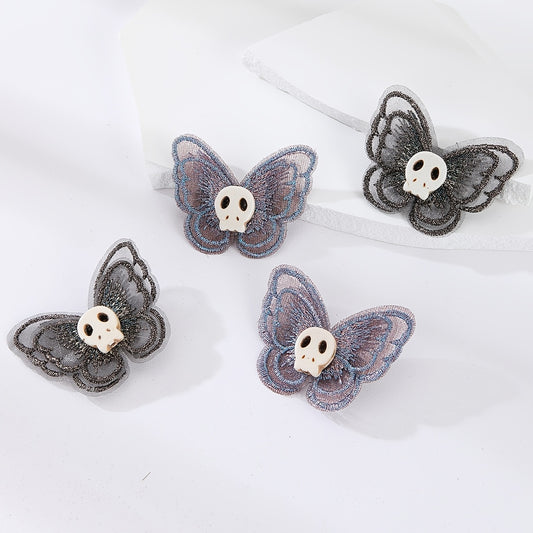 Butterfly Skull Hair Clip Y2K Punk Barrette Hair Accessories For Women Cosplay