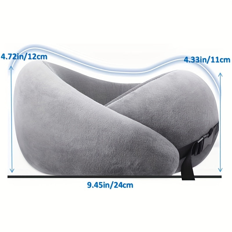 Memory Foam Neck Pillow for Travel, Office, Airplane and Car Use